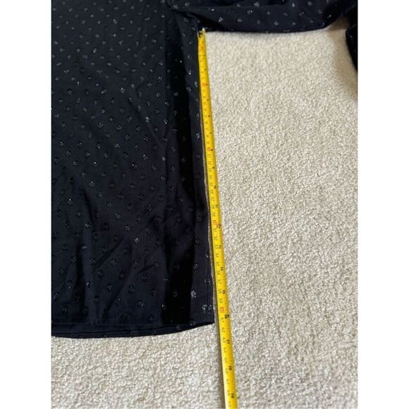 NWT Michael Michael Kors Dark Academia Polka Dot Bow Tie Top Sz M - Picture 5 of 7